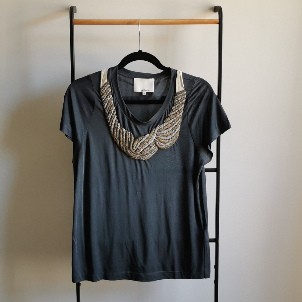 3.1 Phillip Lim beaded top SZ S